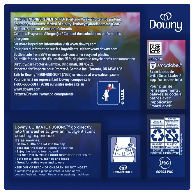 Downy Ultimate Fusions In-Wash Scent Booster Beads, Whimsical Wonder, 24.5 oz.