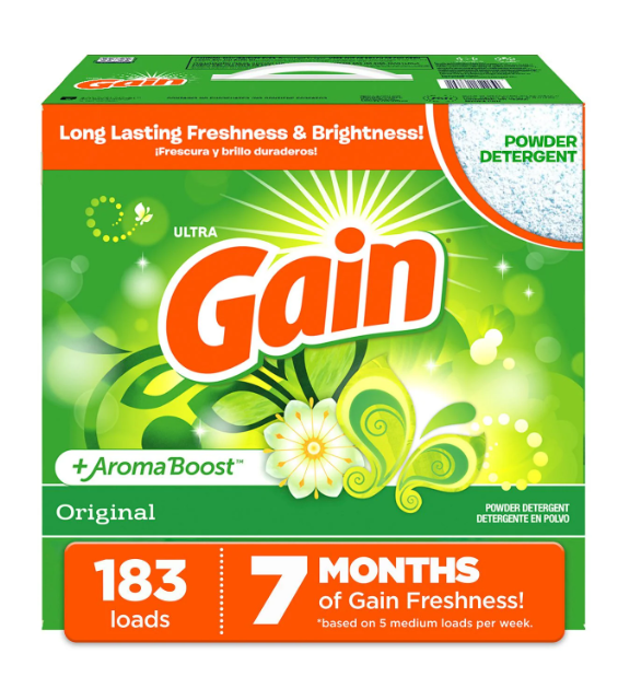 Gain Ultra Powder Laundry Detergent, Original, 183 loads, 169 oz.