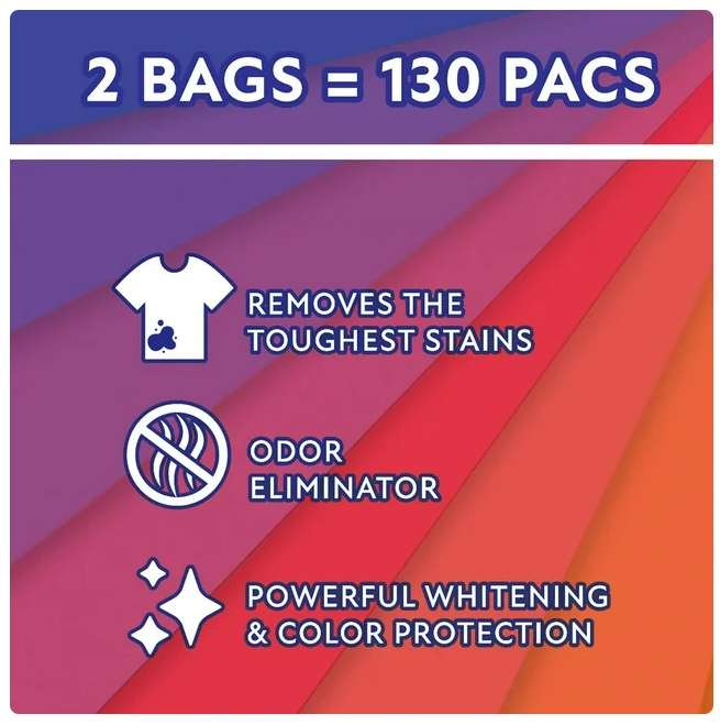Member's Mark Laundry Detergent Power Pacs, Blooming Breeze, 130 ct.