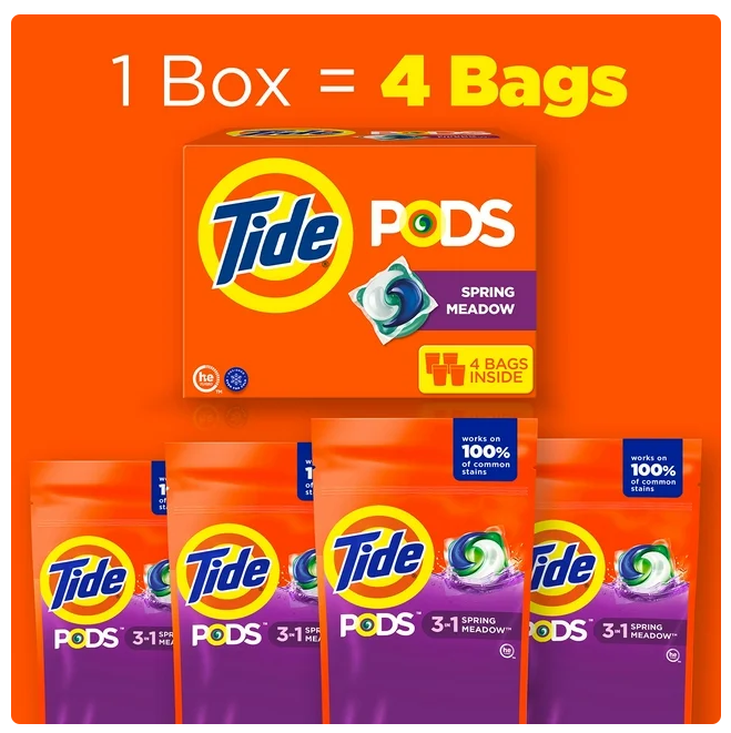 Tide PODS Laundry Detergent Pacs, Spring Meadow, 156 ct.