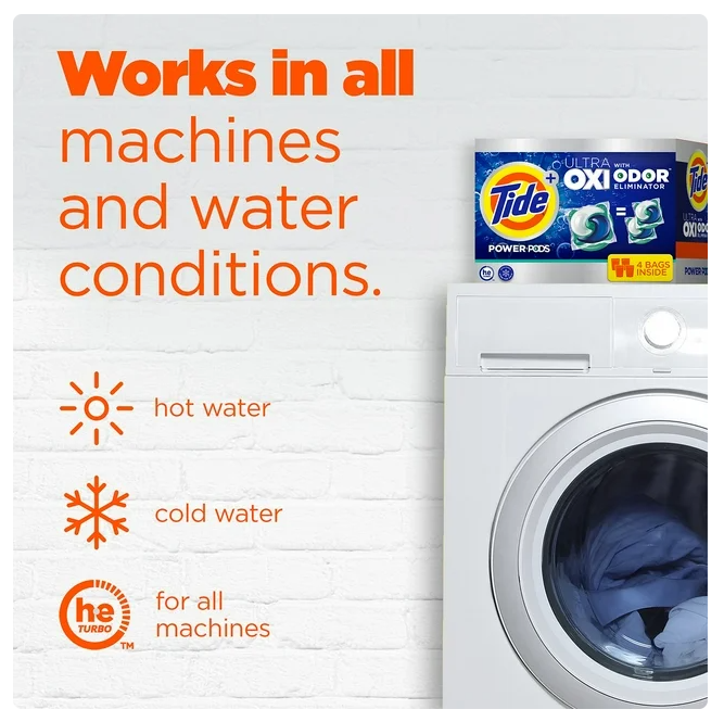 Tide Power PODS + Ultra OXI Laundry Detergent Pacs, 72 ct.