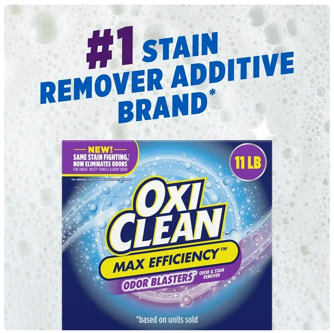 OxiClean Max Efficiency Odor Blasters Laundry Stain Remover Powder, 11 lb.