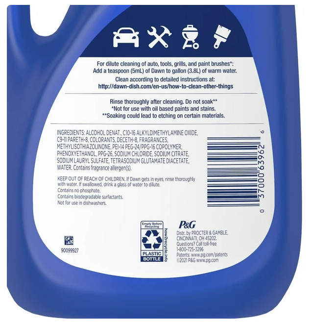 Dawn Platinum Dishwashing Liquid Dish Soap, Refreshing Rain 90 fl. oz.