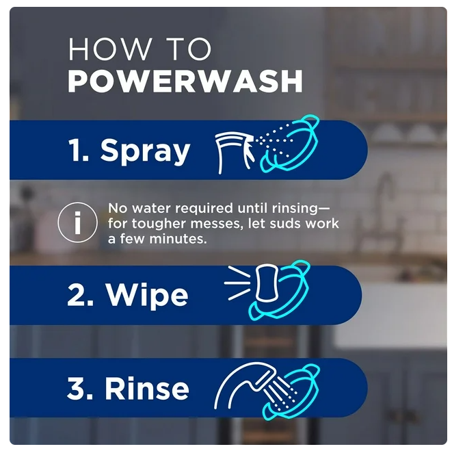 Dawn Platinum Plus Powerwash Dish Spray Bottle Set, Fresh Scent, 1 Spray Bottle + 2 Refills, 64.5 fl. oz.