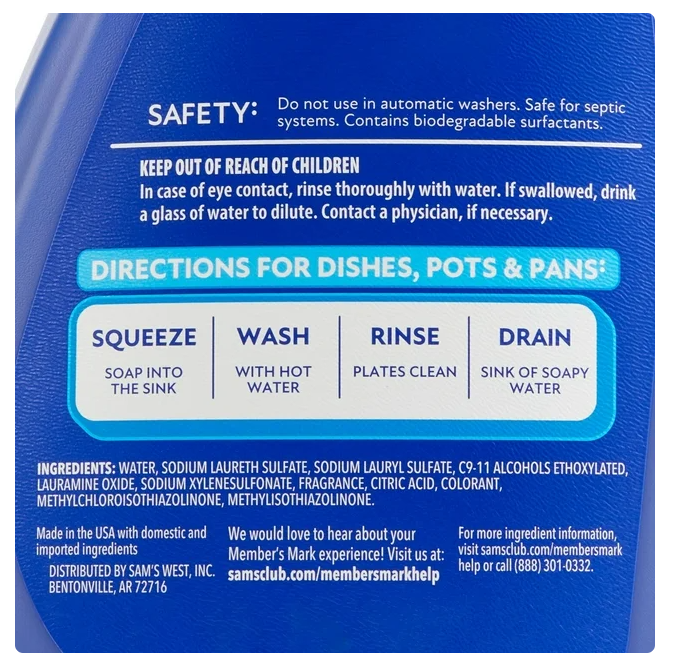 Member's Mark Platinum Performance Liquid Dish Soap, Fresh Clean, 100 fl. oz.