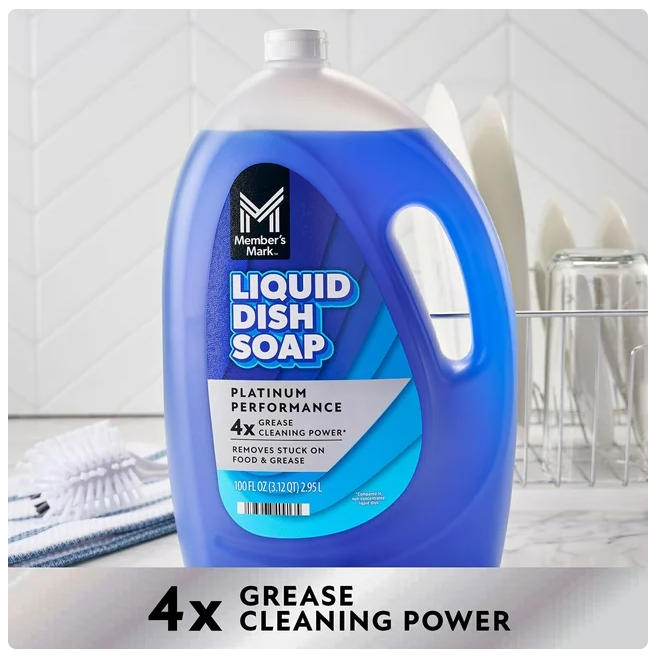 Member's Mark Platinum Performance Liquid Dish Soap, Fresh Clean, 100 fl. oz.