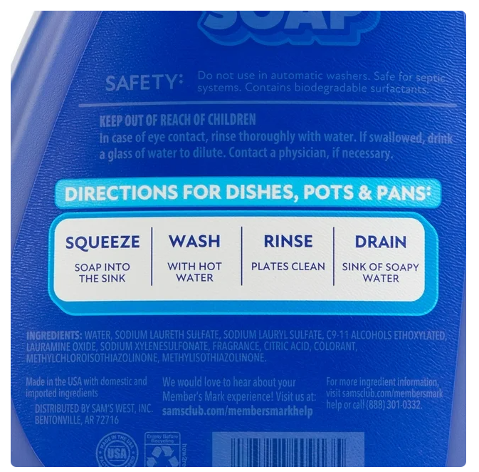 Member's Mark Platinum Performance Liquid Dish Soap, Fresh Clean, 100 fl. oz.