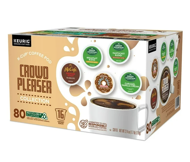 Crowd Pleaser Variety Pack, Single Serve Pods, 80 ct.