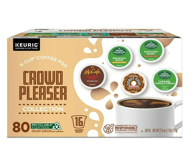 Crowd Pleaser Variety Pack, Single Serve Pods, 80 ct.