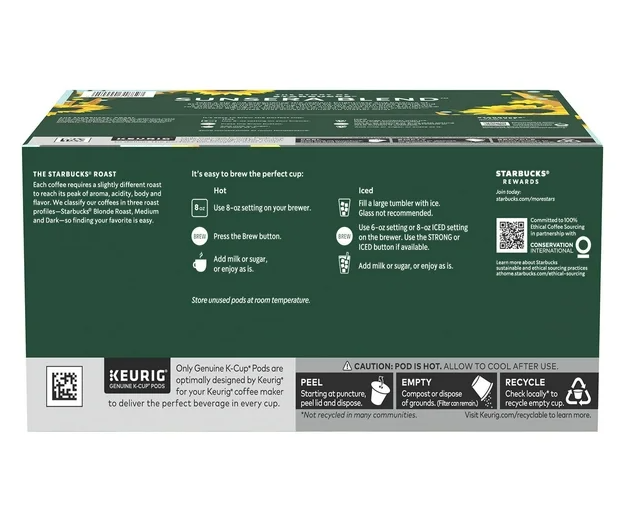 Starbucks Blonde Roast K-Cups Coffee Pods, Sunsera Blend, 72 ct.