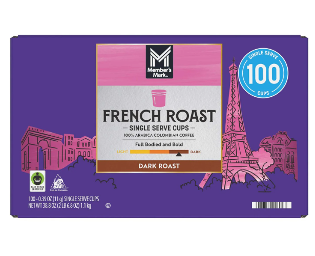 Member's Mark French Roast Coffee Pods, 100 ct.