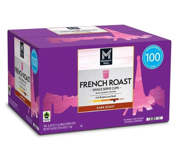Member's Mark French Roast Coffee Pods, 100 ct.
