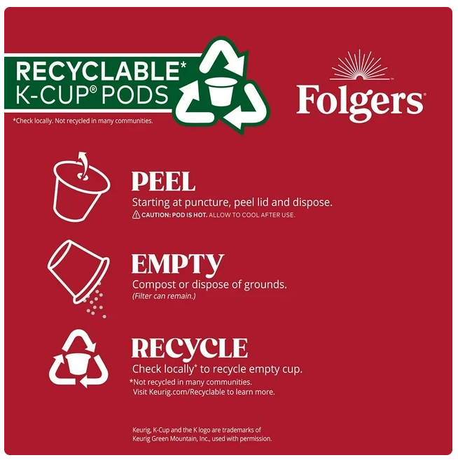 Folgers Classic Medium Roast K-Cup Coffee Pods, 100 ct.