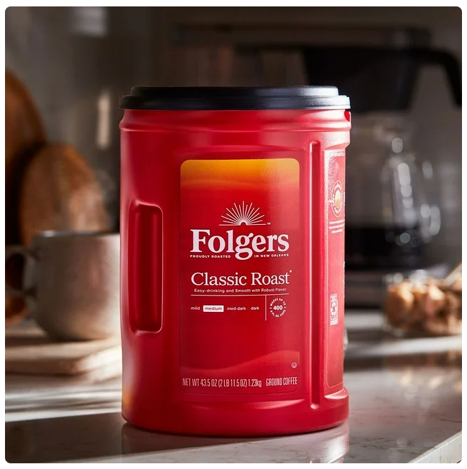 Folgers Classic Medium Roast Ground Coffee, 43.5 oz.