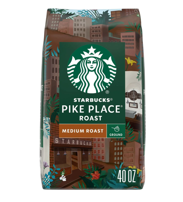 Starbucks Pike Place Medium Roast Ground Coffee, 40 oz.