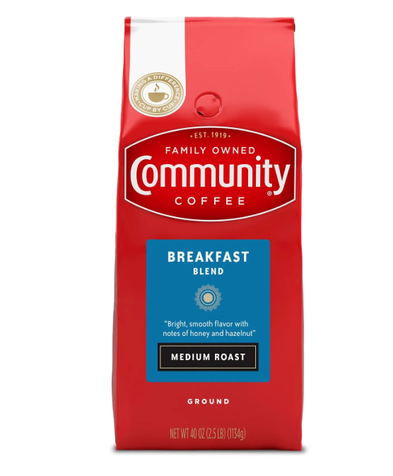 Community Coffee Breakfast Blend Ground Coffee, 40 oz.