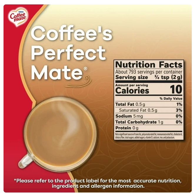 Nestle Coffee mate Original Powdered Coffee Creamer, 56 oz.