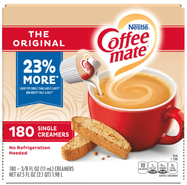 Nestle Coffee-mate Coffee Creamer Singles, Original 180 ct.