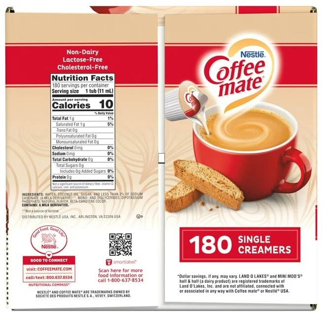 Nestle Coffee-mate Coffee Creamer Singles, Original 180 ct.