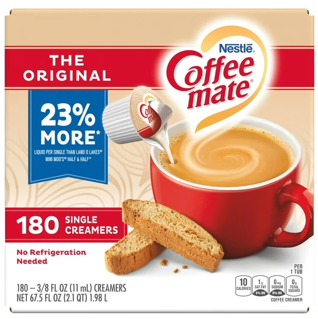 Nestle Coffee-mate Coffee Creamer Singles, Original 180 ct.