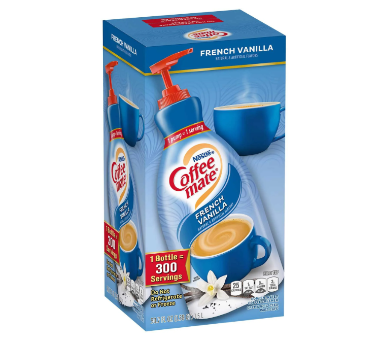 Nestle Coffee mate Liquid Creamer Pump, French Vanilla, 50.7 fl. oz.