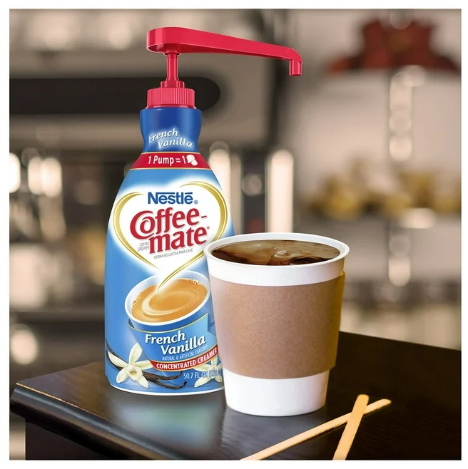 Nestle Coffee mate Liquid Creamer Pump, French Vanilla, 50.7 fl. oz.
