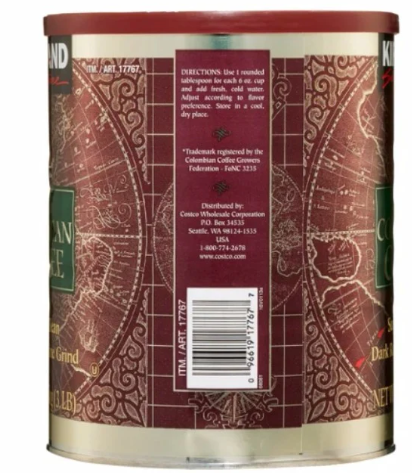 Kirkland Signature Colombian Coffee, Dark Roast, 3 lbs
