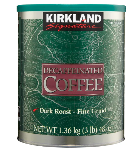 Kirkland Signature Decaffeinated Coffee, Dark Roast, 3 lbs