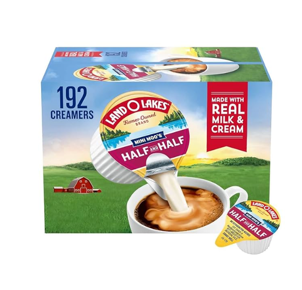 Land O Lake's Mini Moos Half & Half Liquid Creamer, 192-count
