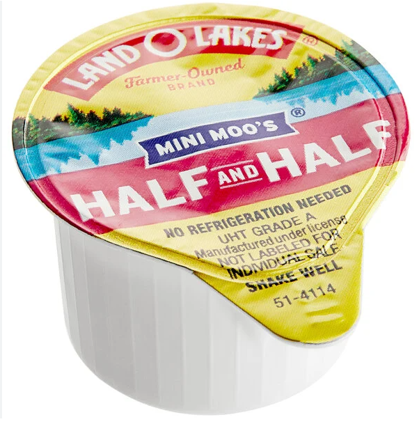 Land O Lake's Mini Moos Half & Half Liquid Creamer, 192-count