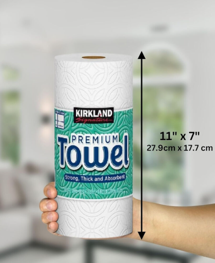 Kirkland Signature Paper Towels, 2-Ply, 160 Sheets, 12 Individually Wrapped Rolls