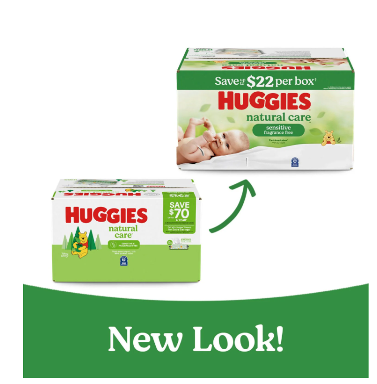 Huggies Natural Care Sensitive Baby Wipes, Fragrance Free, 17 pk., 1088 Wipes