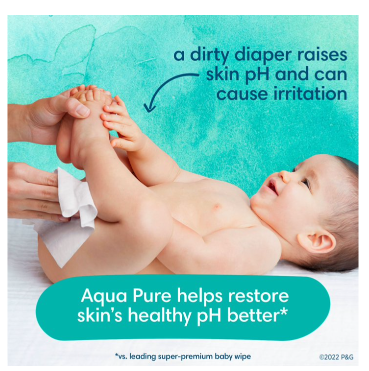 Pampers Aqua Pure Baby Wipes, Fragrance Free, 13 pk., 728 Wipes
