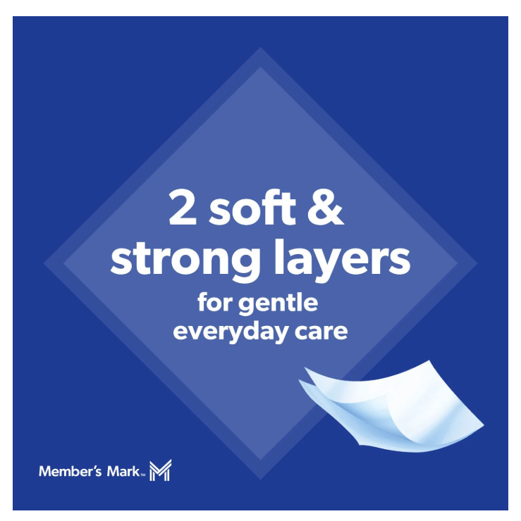 Member’s Mark Soft & Strong 2-Ply Premium Facial Tissues 12 Flat Boxes, 160 tissues/box