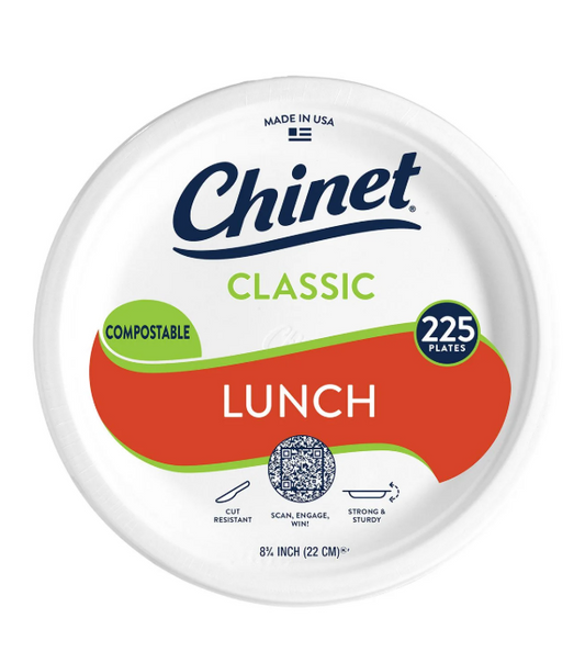 Chinet Classic Lunch Paper Plate, 8.75", 225 ct.