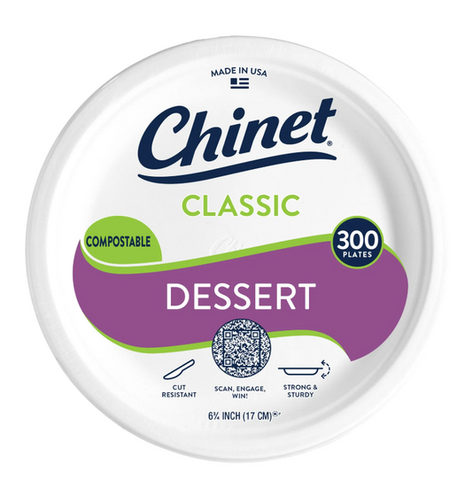 Chinet Classic Dessert Plates, 6.75", 300 ct.