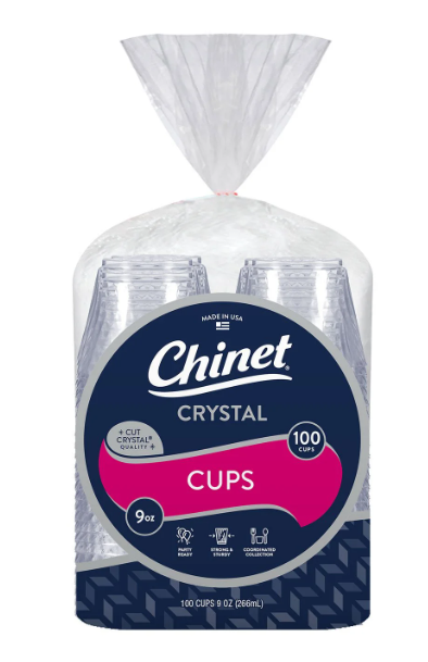 Chinet Cut Crystal- 9oz Cup 100 ct.