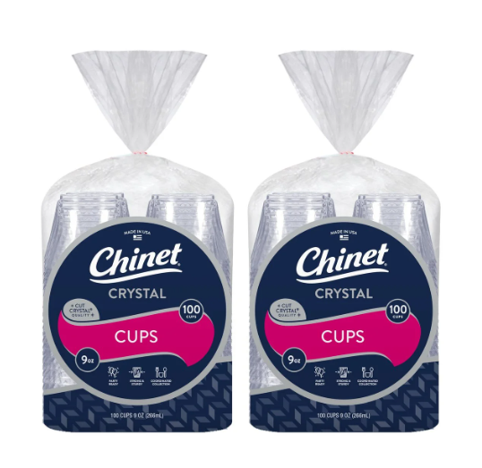 Chinet Crystal Plastic Cups, 9 oz., 200 ct.