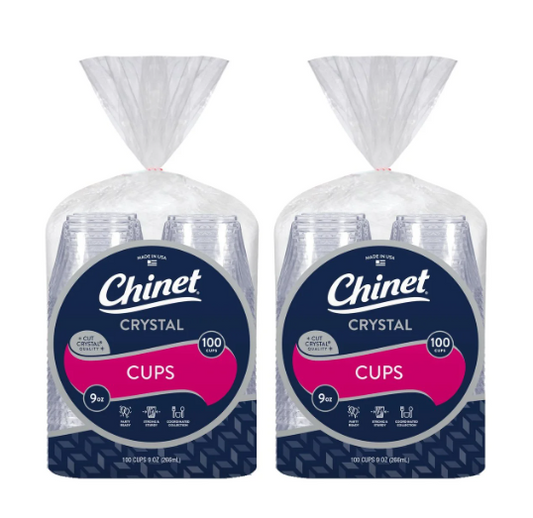 Chinet Crystal Plastic Cups, 9 oz., 200 ct.