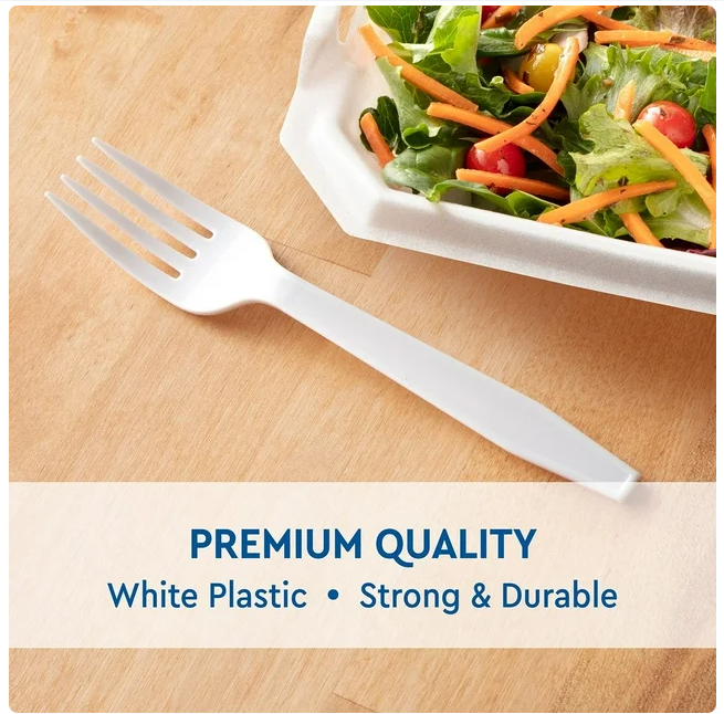 Member's Mark Heavyweight White Plastic Forks, 500 ct.