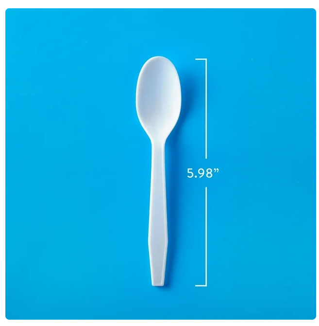 Member's Mark Heavyweight White Plastic Spoons, 600 ct.