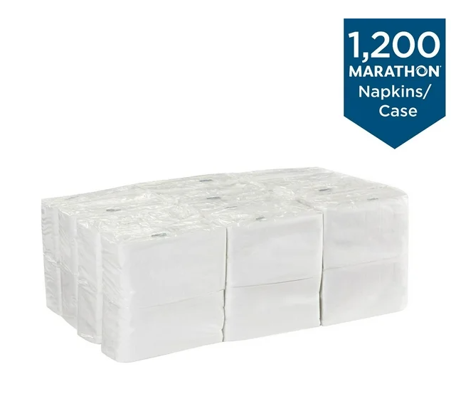 Marathon 1/8 Fold 2-Ply White Dinner Napkin, 12 pks., 100 napkins/pk.