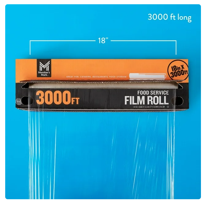 Member's Mark Foodservice Film, 18" x 3,000