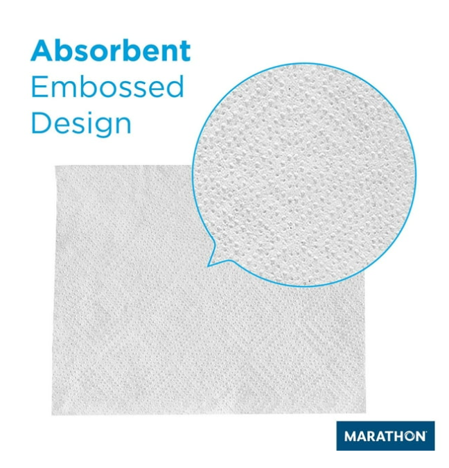 Marathon Interfold 1-Ply White Dispenser Napkins 12 pks., 250 napkins/pk.