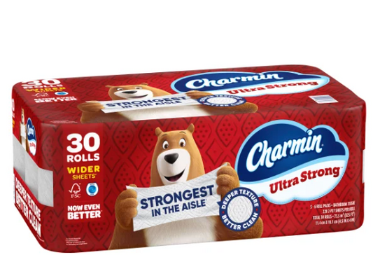 Charmin Ultra Strong Bath Tissue, 2-Ply, 220 Sheets, 30 Rolls