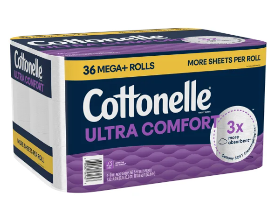 Cottonelle Ultra Comfort Bath Tissue, 2-ply, 269 Sheets, 36 Rolls