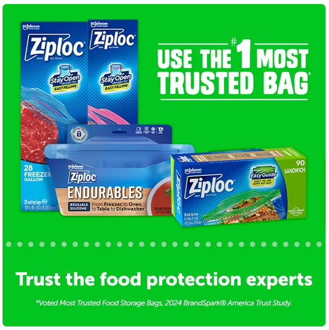 Ziploc Grip 'n Seal Top Snack Bags, 300 ct.