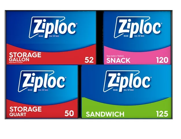 Ziploc Easy Open Bags Variety Pack with New Stay Open Design, 347 ct.