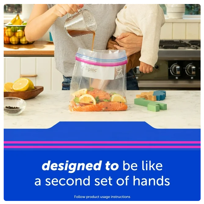 Ziploc Gallon & Storage Quart Bags with New Stay Open Design, 204 ct.