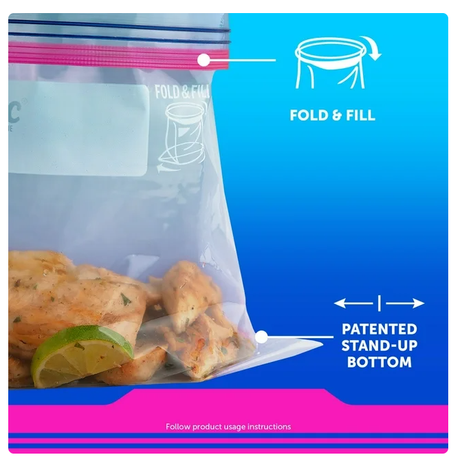 Ziploc Gallon & Storage Quart Bags with New Stay Open Design, 204 ct.